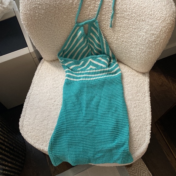 ANTONIA CROCHET MINI DRESS BLUE from Princess Polly - Picture 4 of 5